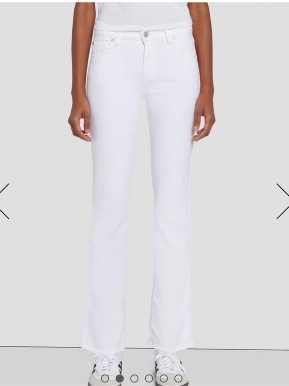 7 For All Mankind Kimmie Bootcut Crop Jeans White Size 24 NWT